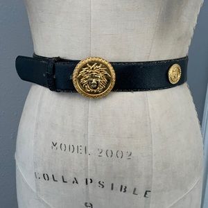 Vintage African Head Leather Belt